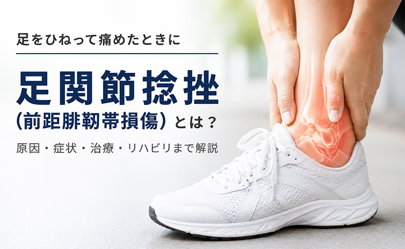 足首の捻挫を「ただの捻挫」と放置しないで――前距腓靭帯損傷の応急処置と治療